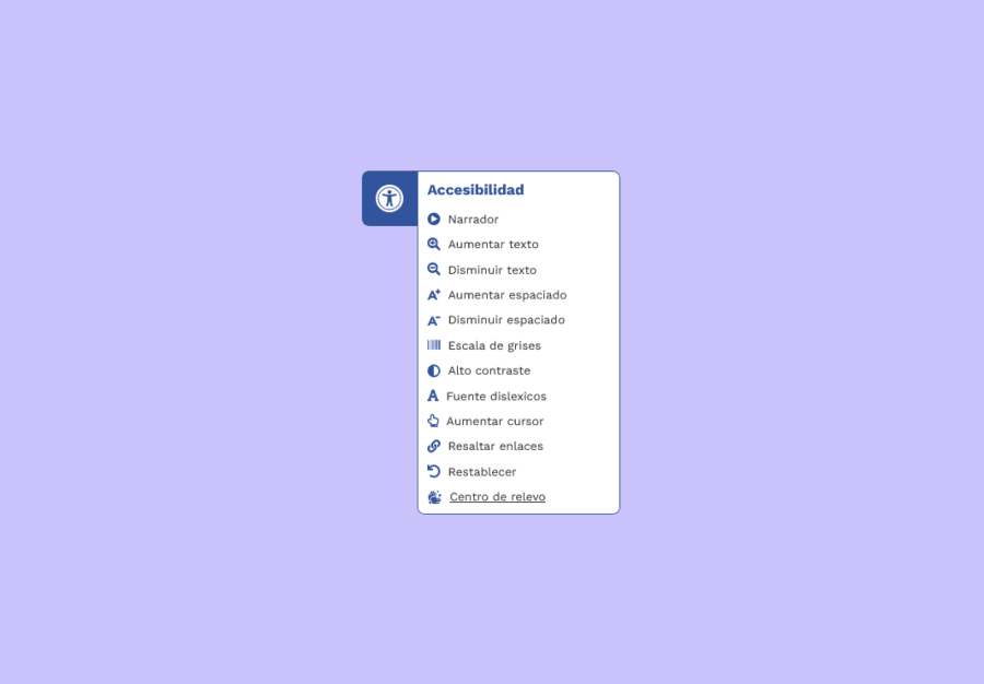 Componente de la barra de accesibilidad